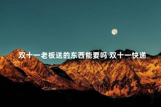 双十一老板送的东西能要吗 双十一快递就可以不送吗